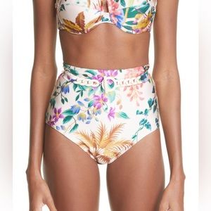 Zimmerman Tropicana Floral High Waist Bikini Bottoms